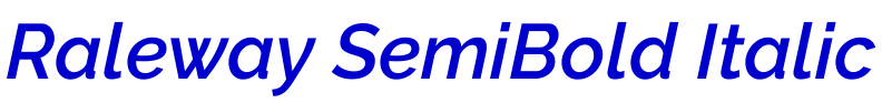 Raleway SemiBold Italic fuente
